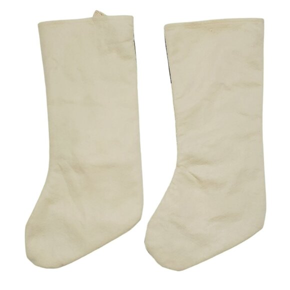 2 Dan Dee Christmas Stockings Santa Claus & Snowman Country Folk Art 17.5" New - Picture 2 of 11